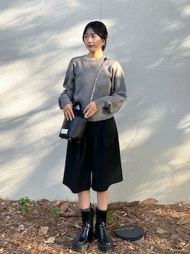 「アイテム（ブーツ）」を使った、tamakiさん（レディース・153cm）の秋コーディネート