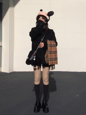 「アイテム（ノーカラージャケット）」を使った、tamakiさん（レディース・153cm）の秋コーディネート