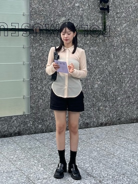 「アイテム（ソックス/靴下）」を使った、tamakiさん（レディース・153cm）の夏コーディネート
