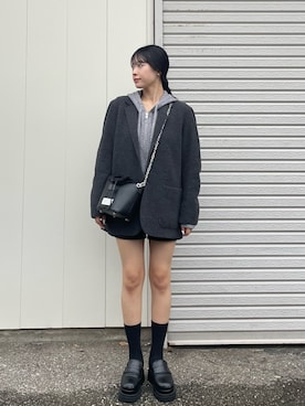 「アイテム（ソックス/靴下）」を使った、tamakiさん（レディース・153cm）の秋コーディネート
