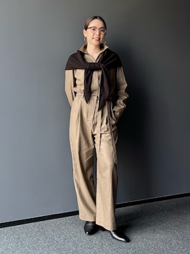 「アイテム（ストール/ショール）」を使った、mayuさん（レディース・162cm）の秋コーディネート