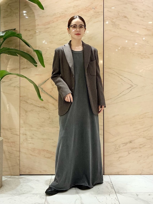 BEAMS DemiLuxe ニュアンスワンピース　ダークブラウン BEAMS DemiLuxe ニュアンスワンピースダークブラウン