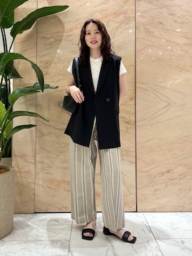 「アイテム（トートバッグ）」を使った、mayuさん（骨格ストレート・レディース・162cm）の夏コーディネート