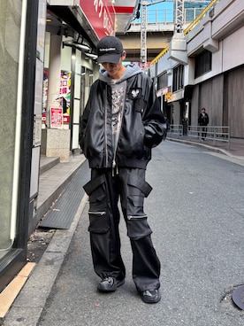 「アイテム（MA-1）」を使った、そーふぃさん（メンズ・170cm）の秋コーディネート