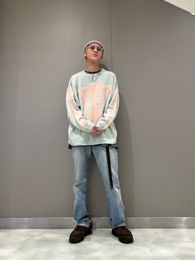 「amok（アモク）のアイテム」を使った、そーふぃさん（メンズ・170cm）の冬コーディネート