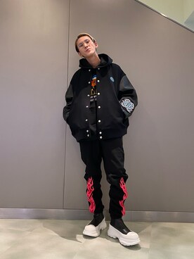 「FACETASM（ファセッタズム）のアイテム（ジャケット/アウター）」を使った、そーふぃさん（メンズ・170cm）の夏コーディネート