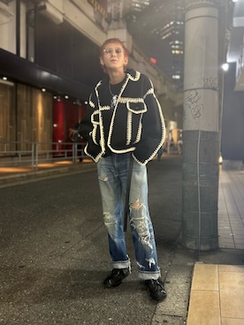 「amok（アモク）のアイテム」を使った、そーふぃさん（メンズ・170cm）の夏コーディネート