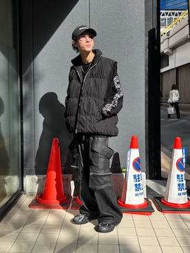 「アイテム（ダウンベスト）」を使った、そーふぃさん（メンズ・170cm）の秋コーディネート