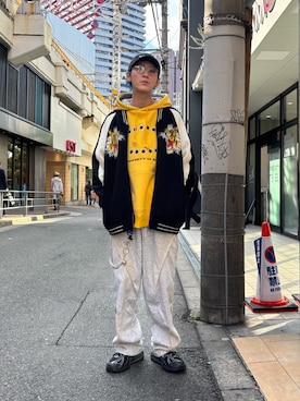 「amok（アモク）のアイテム」を使った、そーふぃさん（メンズ・170cm）の秋コーディネート