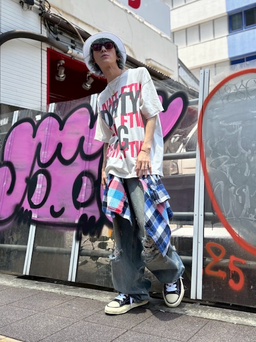 FR(13)NDS /フレンズ/HDKダメージワイドパンツ（デニムパンツ