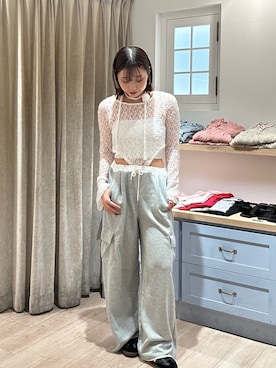「mline（エムライン）のアイテム（シャツ/ブラウス）」を使った、maho302さん（レディース・160cm）の春コーディネート