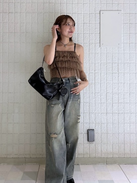 「mline（エムライン）のアイテム」を使った、maho302さん（レディース・160cm）の夏コーディネート