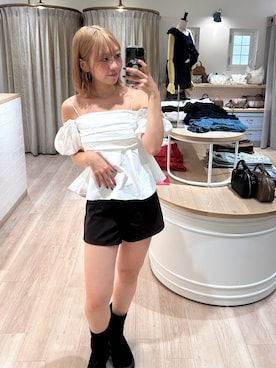 「オフショルダー」｜maho302さん（骨格ストレート・レディース・160cm）の夏コーディネート