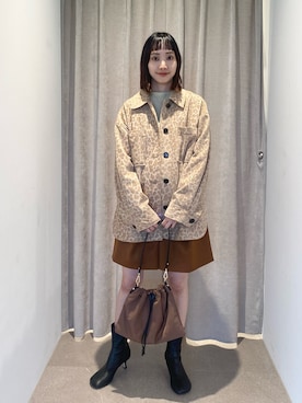 「アイテム（ステンカラーコート）」を使った、笹原(sasahara)さん（レディース・153cm）の秋コーディネート