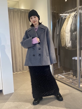 「アイテム（ピーコート）」を使った、笹原(sasahara)さん（レディース・153cm）の秋コーディネート