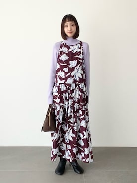 「EMMEL REFINES（エメルリファインズ）のアイテム」を使った、笹原(sasahara)さん（レディース・153cm）の夏コーディネート