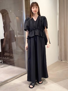 「EMMEL REFINES（エメルリファインズ）のアイテム」を使った、笹原(sasahara)さん（レディース・153cm）の夏コーディネート