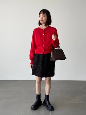 「アイテム（ボストンバッグ）」を使った、笹原(sasahara)さん（レディース・153cm）の夏コーディネート