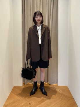「アイテム（スラックス）」を使った、笹原(sasahara)さん（レディース・153cm）の夏コーディネート