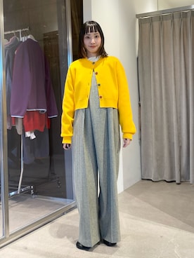 「アイテム（サロペット/オーバーオール）」を使った、笹原(sasahara)さん（レディース・153cm）の秋コーディネート