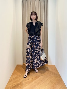 「EMMEL REFINES（エメルリファインズ）のアイテム」を使った、笹原(sasahara)さん（レディース・153cm）の夏コーディネート