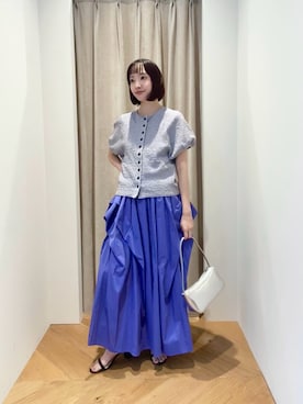 「EMMEL REFINES（エメルリファインズ）のアイテム」を使った、笹原(sasahara)さん（レディース・153cm）の夏コーディネート