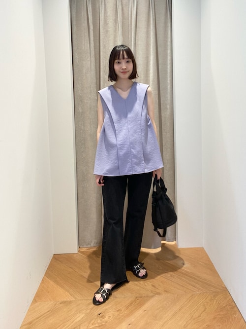 EMMEL REFINES＞EM カットオフ スキニー デニムパンツ（デニムパンツ