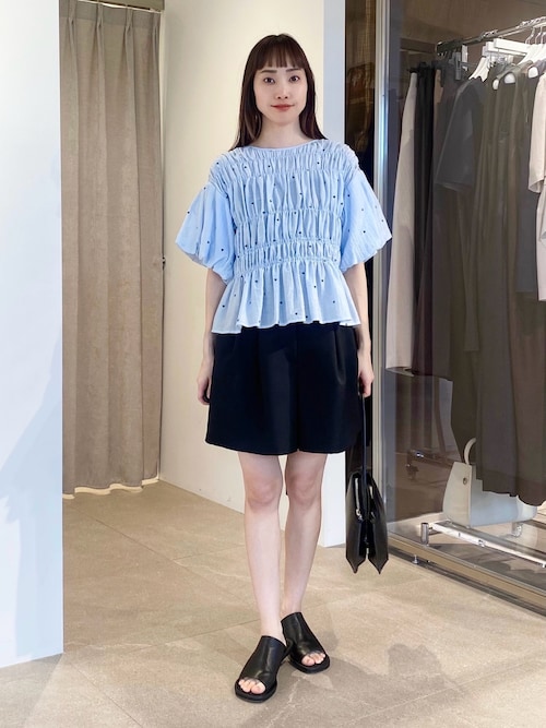 UNITED ARROWS EMMEL REFINES 新品 ショートパンツ EMMEL REFINES＞EM 2タック コクーン ショートパンツ（スラックス