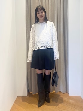 「EMMEL REFINES（エメルリファインズ）のアイテム」を使った、笹原(sasahara)さん（レディース・153cm）の冬コーディネート