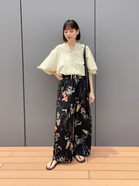 「カフェ」｜笹原(sasahara)さん（レディース・153cm）の夏コーディネート