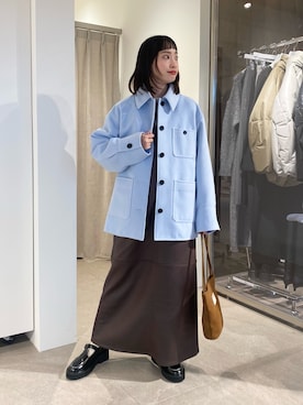 「アイテム（タイツ/ストッキング、ホワイト系）」を使った、笹原(sasahara)さん（レディース・153cm）の秋コーディネート