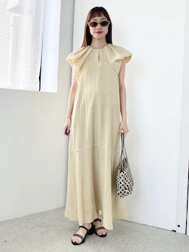 「EMMEL REFINES（エメルリファインズ）のアイテム」を使った、笹原(sasahara)さん（レディース・153cm）の夏コーディネート