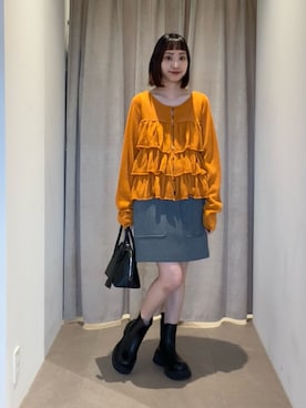 「アイテム（ボストンバッグ）」を使った、笹原(sasahara)さん（レディース・153cm）の夏コーディネート