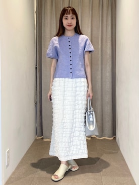 「EMMEL REFINES（エメルリファインズ）のアイテム（トップス）」を使った、笹原(sasahara)さん（レディース・153cm）の春コーディネート