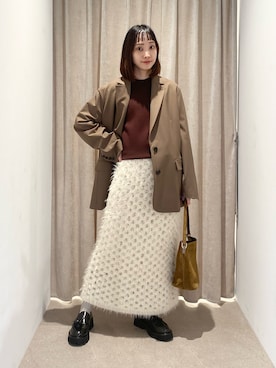 「FABIO RUSCONI（ファビオルスコーニ）のアイテム」を使った、笹原(sasahara)さん（レディース・153cm）の秋コーディネート