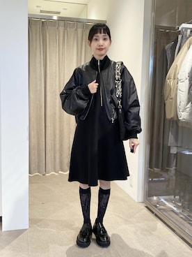 「アイテム（MA-1）」を使った、笹原(sasahara)さん（レディース・153cm）の秋コーディネート