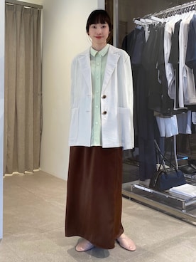 「EMMEL REFINES（エメルリファインズ）のアイテム」を使った、笹原(sasahara)さん（レディース・153cm）の冬コーディネート