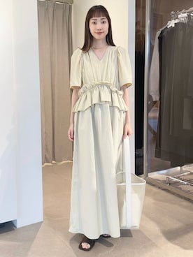 「EMMEL REFINES（エメルリファインズ）のアイテム」を使った、笹原(sasahara)さん（レディース・153cm）の夏コーディネート