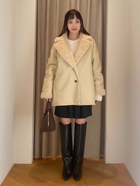 「着回しコーデ」｜笹原(sasahara)さん（レディース・153cm）の冬コーディネート