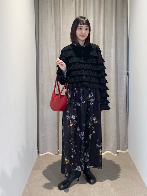 フラワープリントタックワンピース★エマ0518★ オリジナルFlowerタックワンピース｜evelyn（エブリン）公式通販サイト