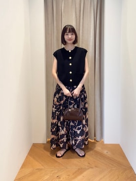 「EMMEL REFINES（エメルリファインズ）のアイテム」を使った、笹原(sasahara)さん（レディース・153cm）の夏コーディネート