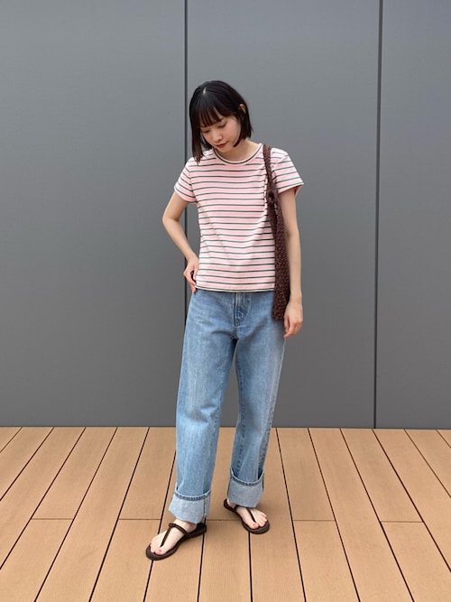 ＜EMMEL REFINES＞EM センタープレス ストレート デニム/ パンツ
