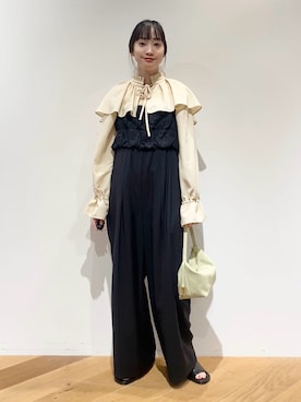 「EMMEL REFINES（エメルリファインズ）のアイテム」を使った、笹原(sasahara)さん（レディース・153cm）の冬コーディネート