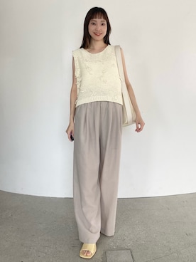 「EMMEL REFINES（エメルリファインズ）のアイテム」を使った、笹原(sasahara)さん（レディース・153cm）の夏コーディネート