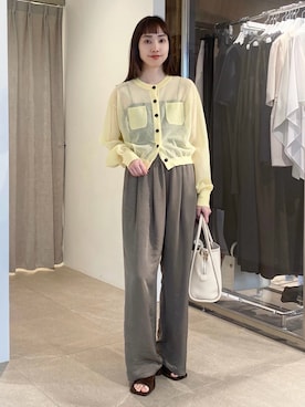 「EMMEL REFINES（エメルリファインズ）のアイテム（トップス）」を使った、笹原(sasahara)さん（レディース・153cm）の春コーディネート