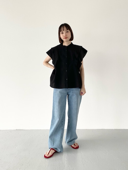 ＜EMMEL REFINES＞EM センタープレス ストレート デニム/ パンツ