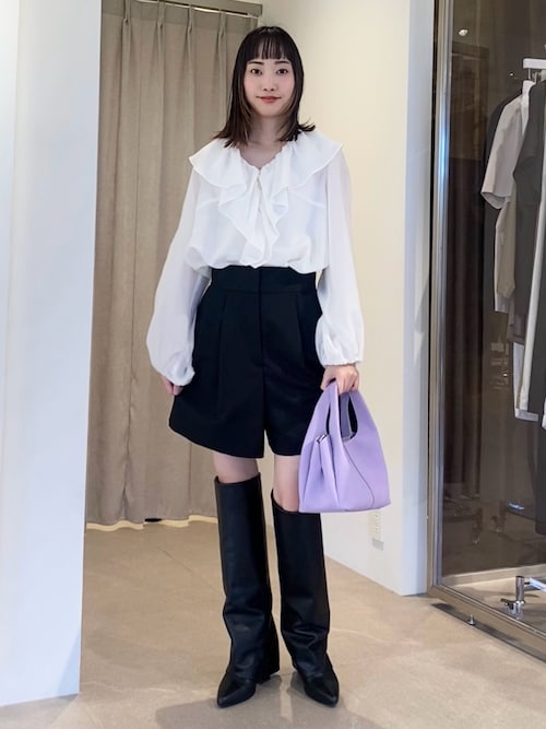 EMMEL REFINES＞EM 2タック コクーン ショートパンツ（スラックス