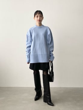 「アイテム（タイツ/ストッキング）」を使った、笹原(sasahara)さん（レディース・153cm）の秋コーディネート