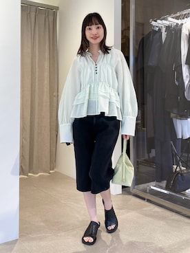 「EMMEL REFINES（エメルリファインズ）のアイテム」を使った、笹原(sasahara)さん（レディース・153cm）の冬コーディネート