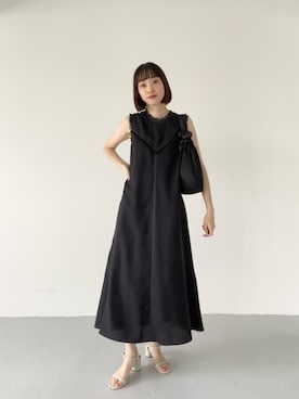 「EMMEL REFINES（エメルリファインズ）のアイテム」を使った、笹原(sasahara)さん（レディース・153cm）の夏コーディネート